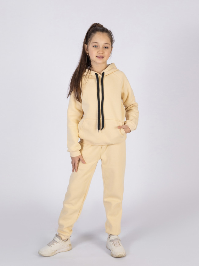 Костюм спортивный, утепленный, сливочный Костюм спортивный, утепленный, сливочный