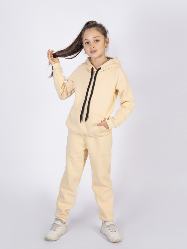 Костюм спортивный, утепленный, сливочный Костюм спортивный, утепленный, сливочный