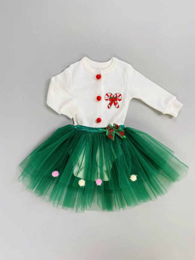 Боди с юбкой, Эльфы, зеленое