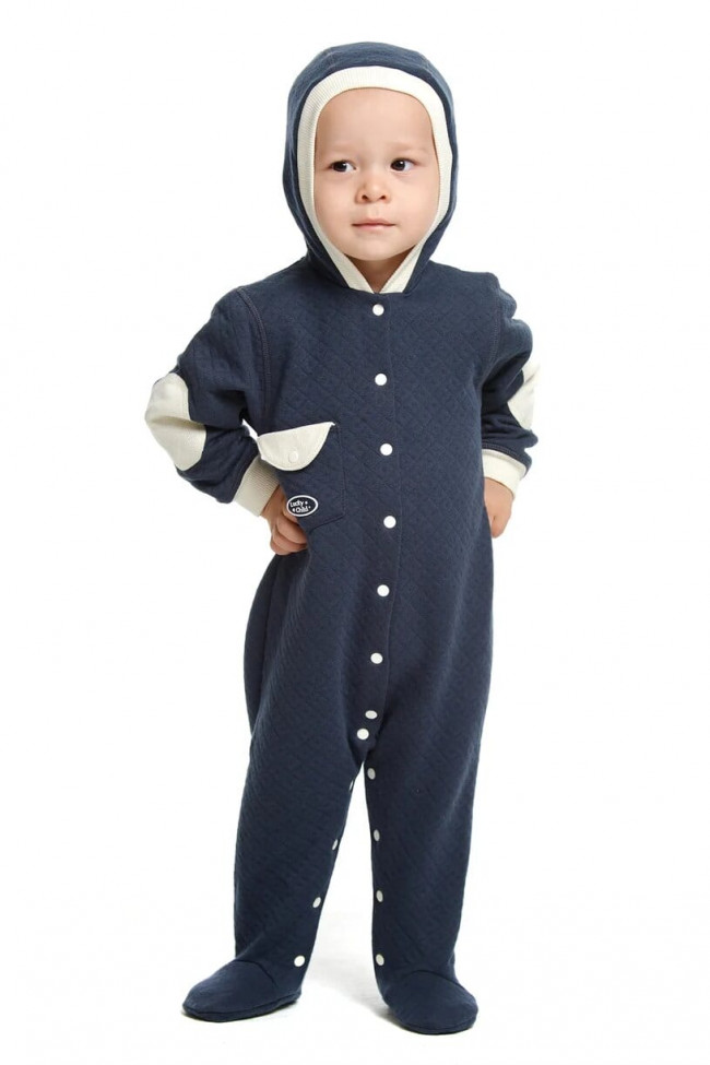 Комбинезон для мальчика, темно-серый, Дуэт