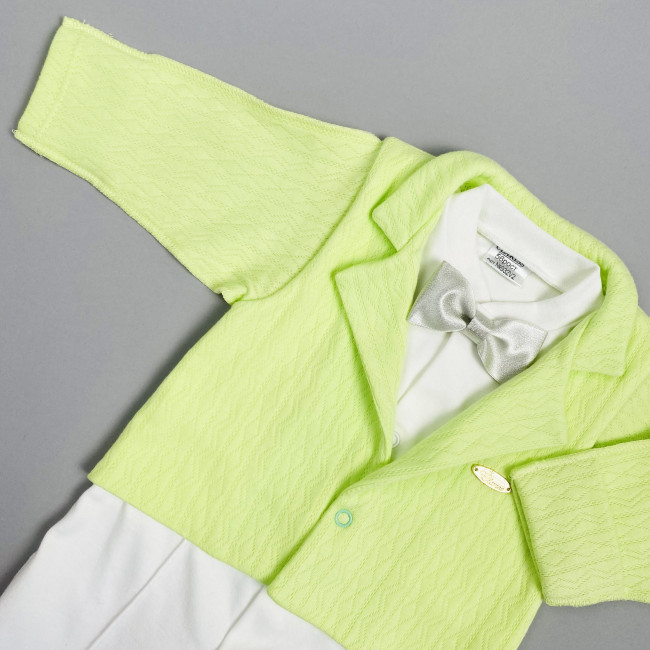 Нарядный комбинезон с пиджаком, салатовый, Стиляга Нарядный комбинезон с пиджаком, салатовый, Стиляга