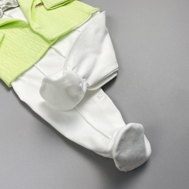 Нарядный комбинезон с пиджаком, салатовый, Стиляга Нарядный комбинезон с пиджаком, салатовый, Стиляга