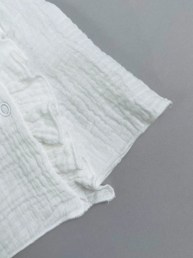 Платье детское с коротким рукавом, белое, Прованс с рюшами Платье детское с коротким рукавом, белое, Прованс с рюшами