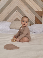 Боди детское с длинным рукавом, Вафелька, какао Боди детское с длинным рукавом, Вафелька, какао