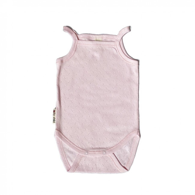 Боди-майка детская, розовая, Ажур