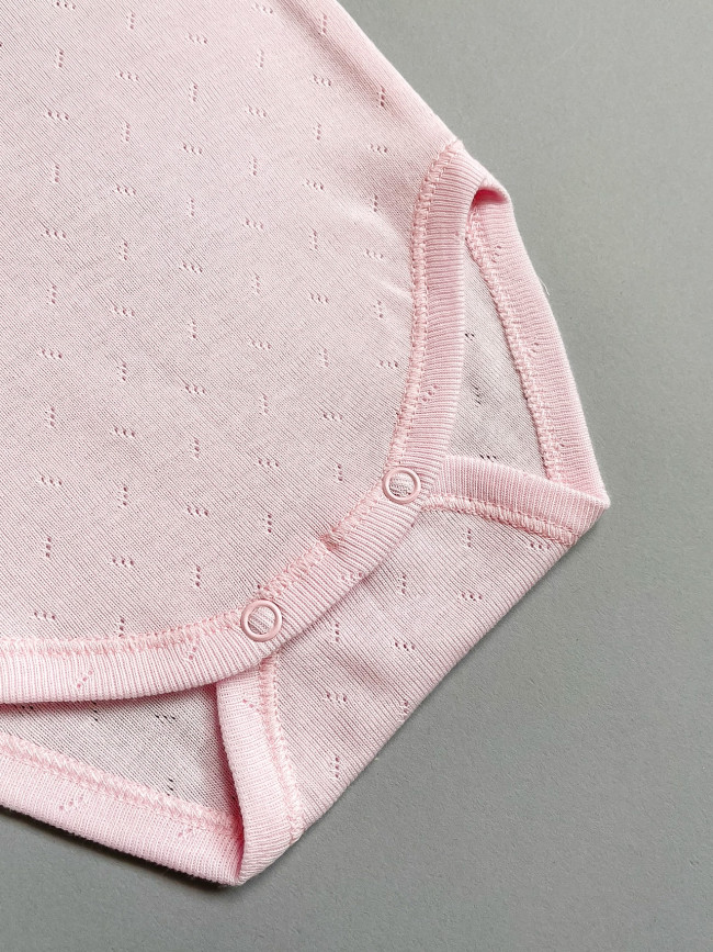 Боди-майка детская, розовая, Ажур