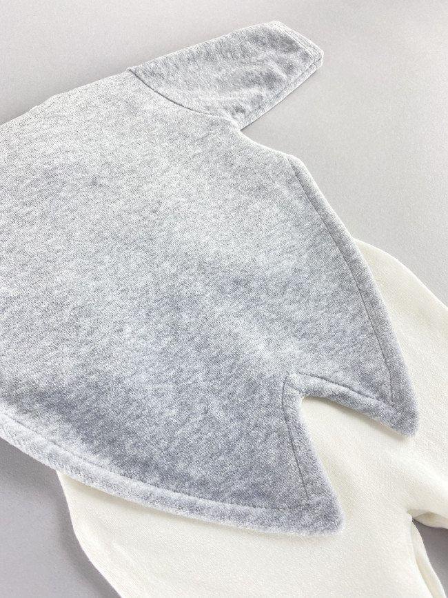 Комбинезон фрак, серый, Велюр