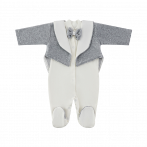 Комбинезон фрак, серый, Велюр