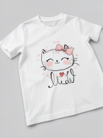 Футболка для девочки, Котики