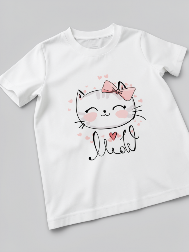 Футболка для девочки, Котики