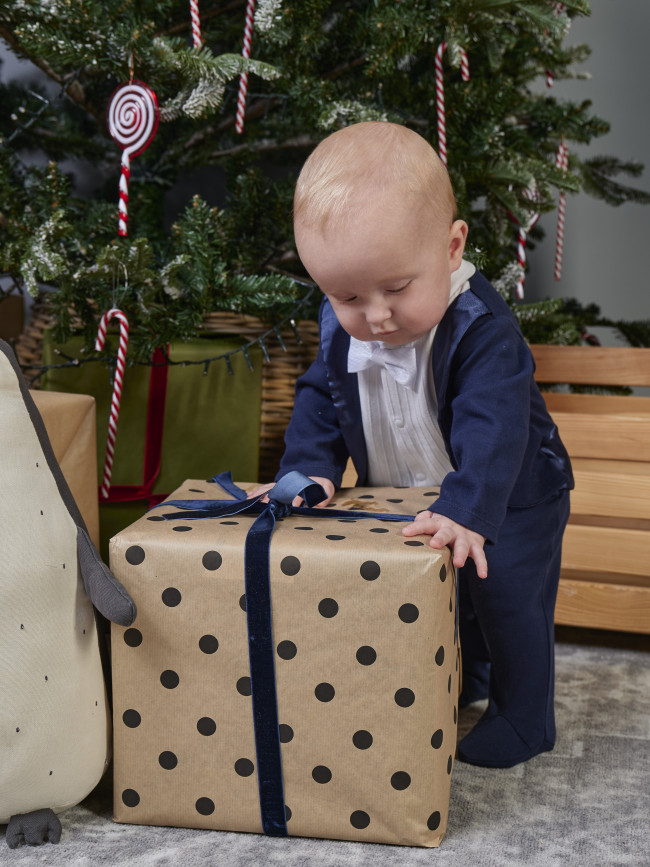 Нарядный комбинезон для мальчика, синий, Фрак