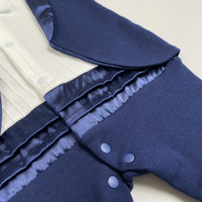 Нарядный комбинезон для мальчика, синий, Фрак