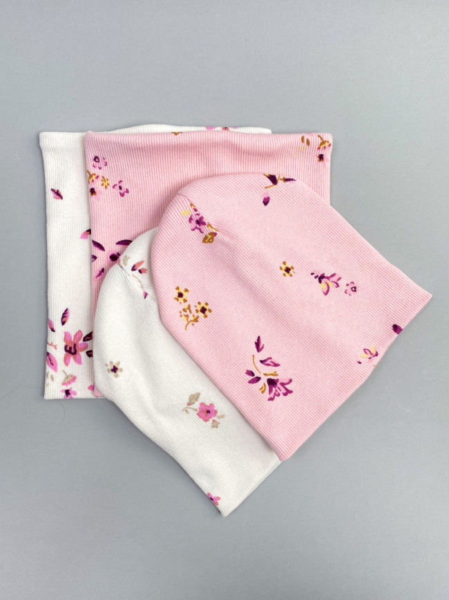 Комплект, шапка и снуд, экрю, Нежность Комплект, шапка и снуд, экрю, Нежность