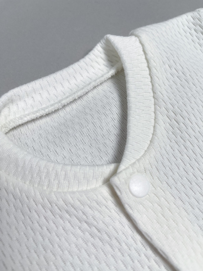 Детский комбинезон с длинным рукавом, Вафелька, белый