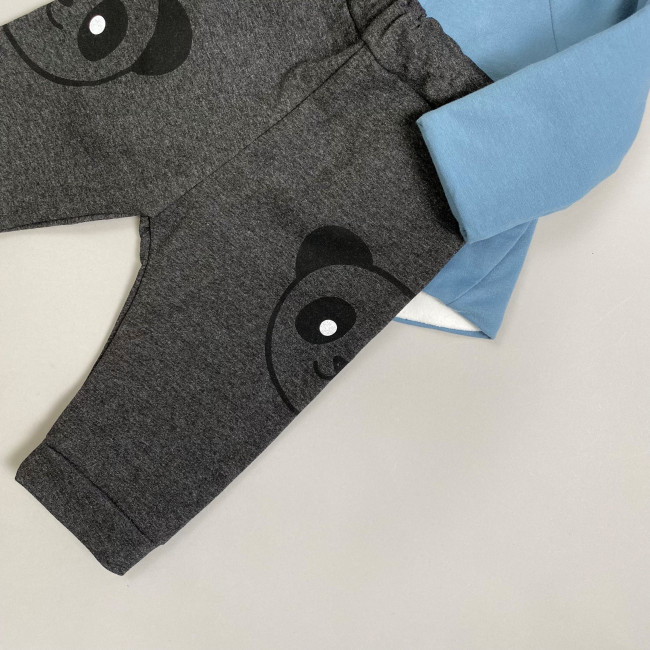 Штаны утепленные, темно-серые, Панда