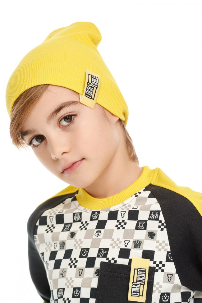 Шапка детская, желтая, Пазл Шапка детская, желтая, Пазл