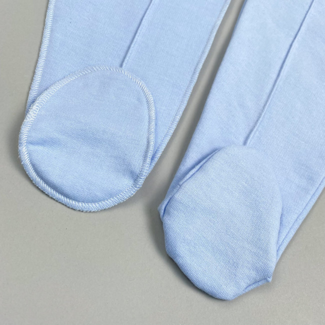 Ползунки детские с начесом, голубые, Базовая коллекция