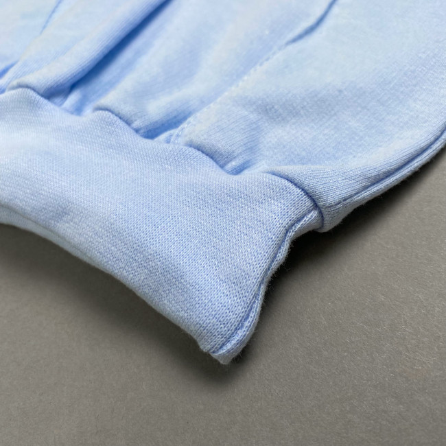 Ползунки детские с начесом, голубые, Базовая коллекция