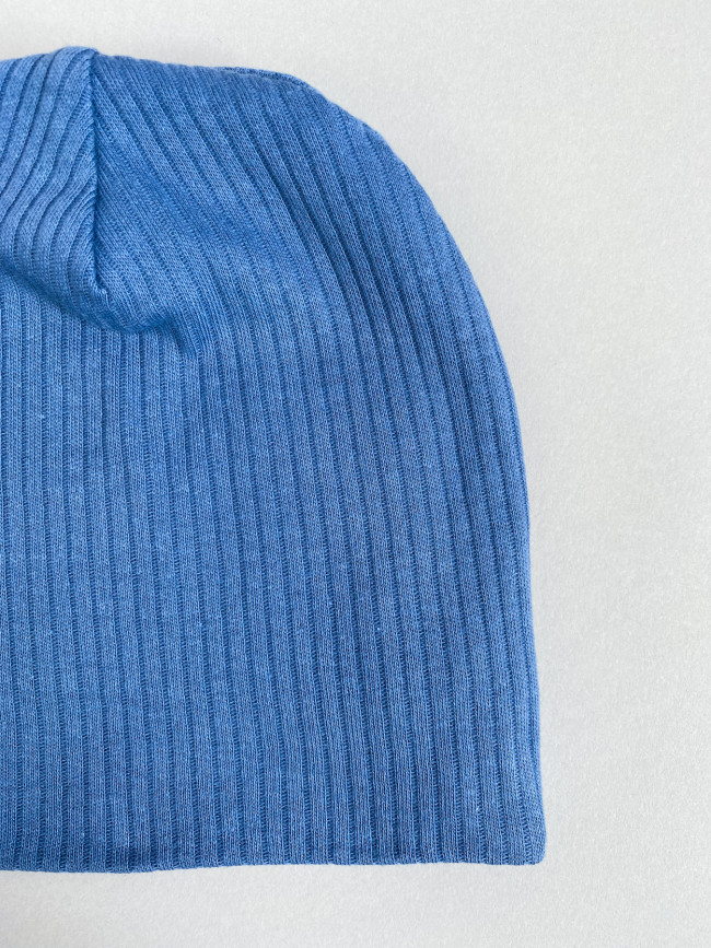 Шапка детская, голубая, Рибана