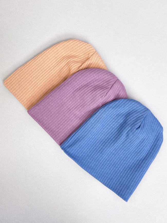 Шапка детская, голубая, Рибана