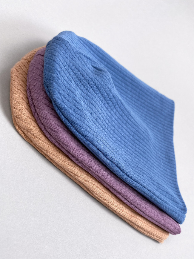 Шапка детская, голубая, Рибана