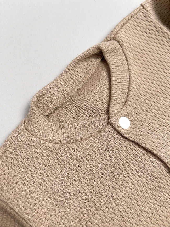 Детский комбинезон с длинным рукавом, Вафелька, какао