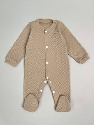Детский комбинезон с длинным рукавом, Вафелька, какао
