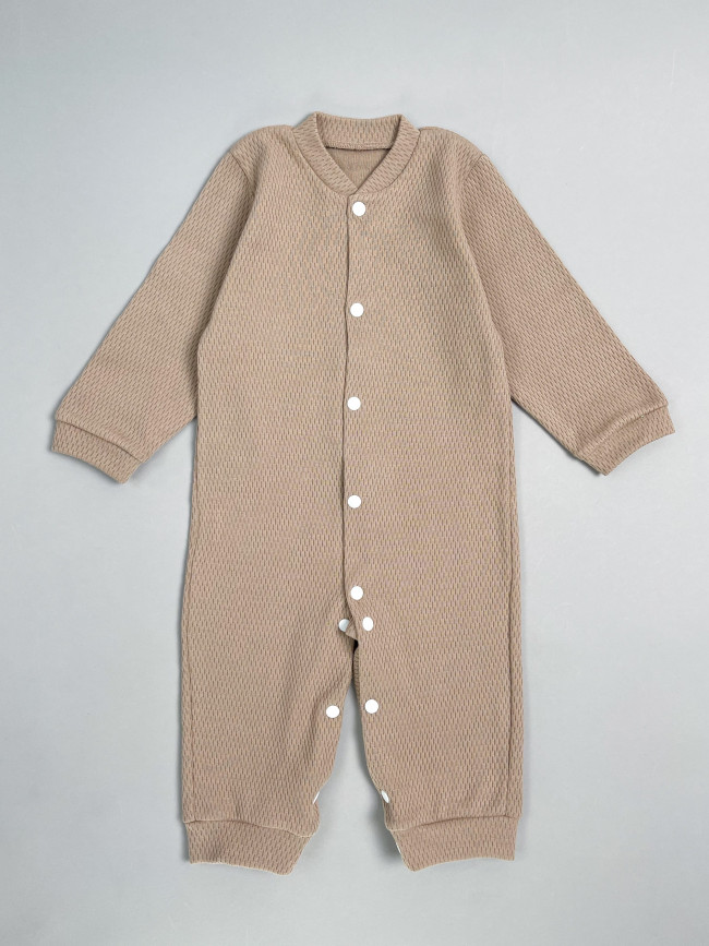 Детский комбинезон с длинным рукавом, Вафелька, какао