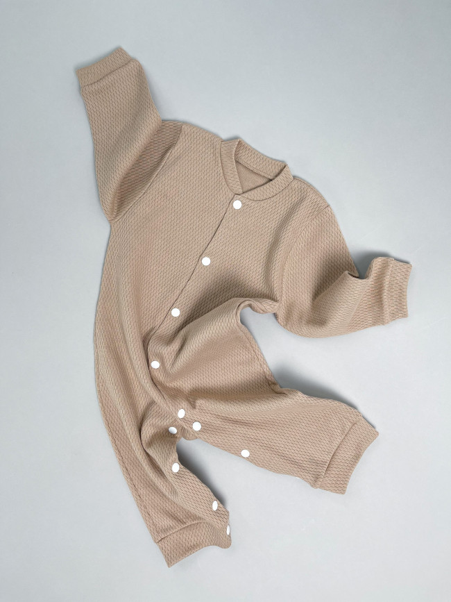 Детский комбинезон с длинным рукавом, Вафелька, какао