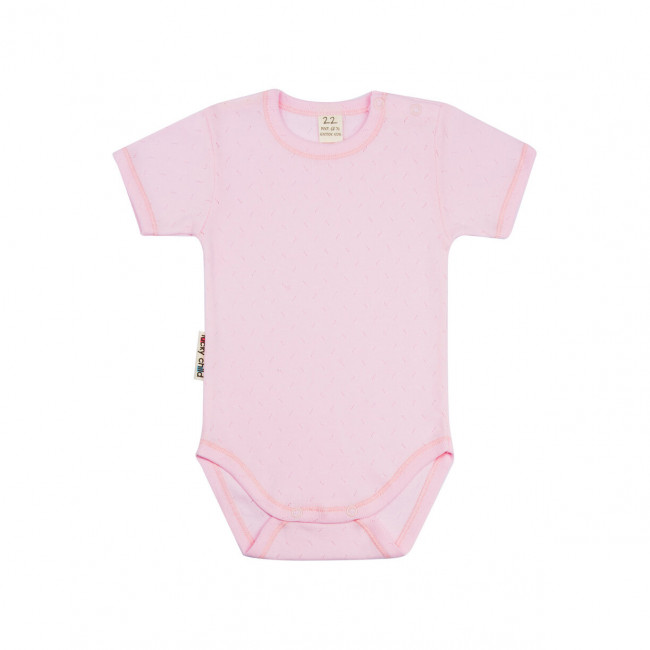 Боди детский, с коротким рукавом, розовый, Ажур Боди детский, с коротким рукавом, розовый, Ажур