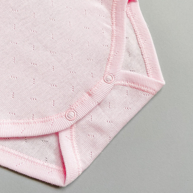 Боди детский, с коротким рукавом, розовый, Ажур Боди детский, с коротким рукавом, розовый, Ажур