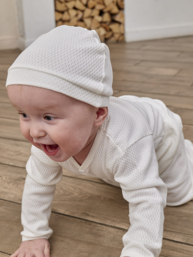 Кофточка детская, Вафелька, белая