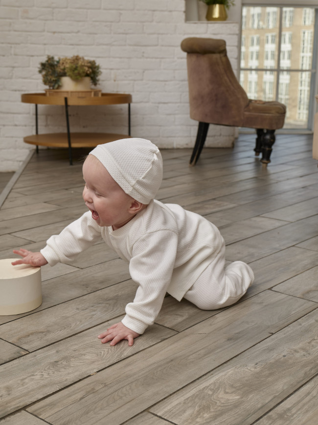 Кофточка детская, Вафелька, белая