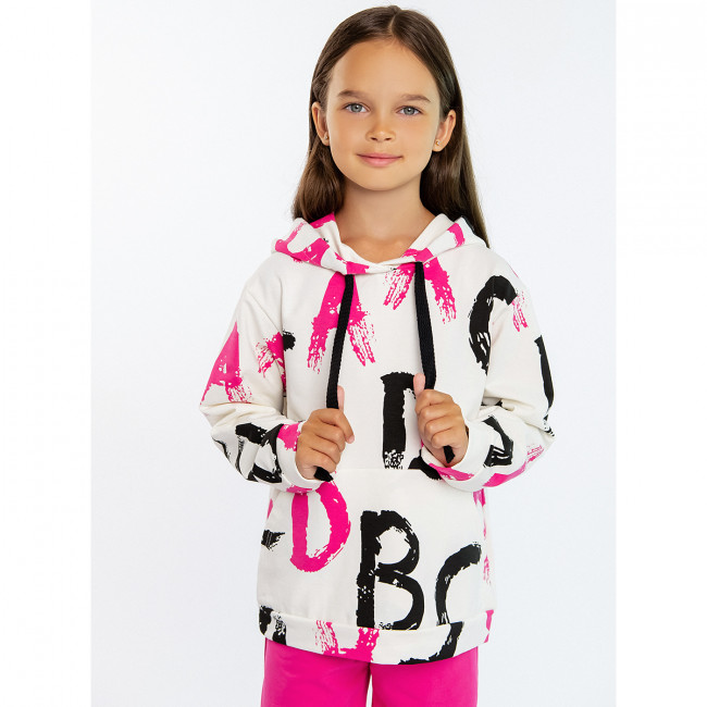 Костюм спортивный, розовый, Граффити