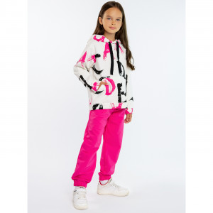 Костюм спортивный, розовый, Граффити