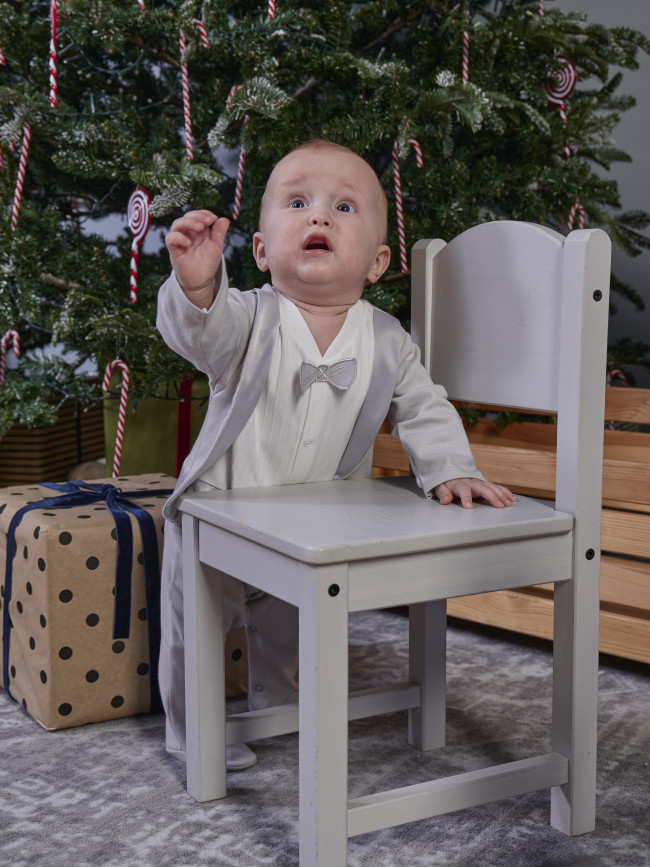 Нарядный комбинезон для мальчика, серый, Фрак Нарядный комбинезон для мальчика, серый, Фрак