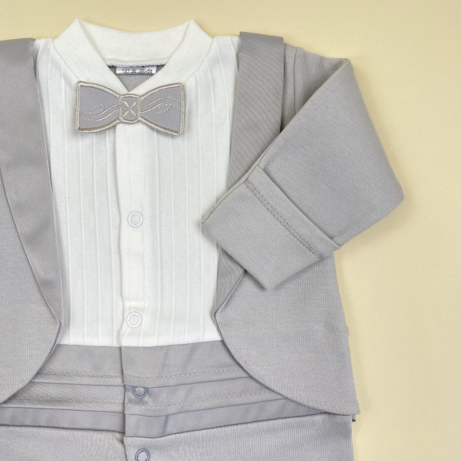 Нарядный комбинезон для мальчика, серый, Фрак Нарядный комбинезон для мальчика, серый, Фрак