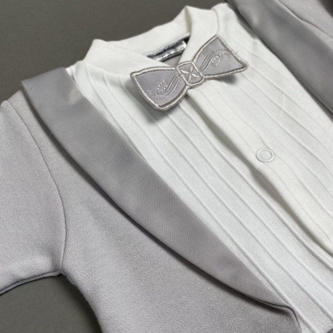 Нарядный комбинезон для мальчика, серый, Фрак Нарядный комбинезон для мальчика, серый, Фрак