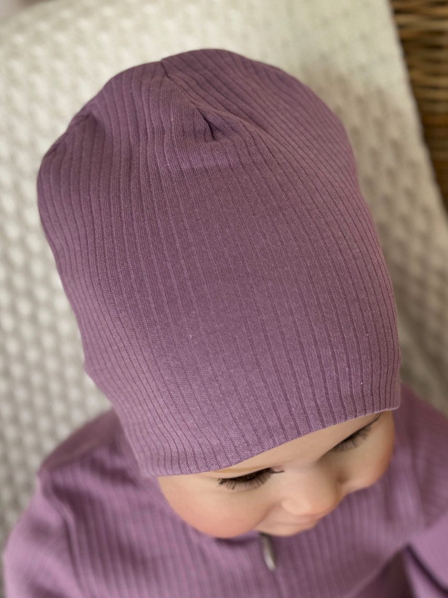 Шапка детская, пудровый, Рибана