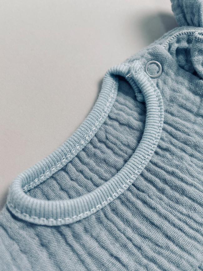 Платье детское с коротким рукавом, серое, Прованс с рюшами