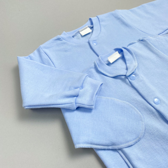 Кофточка детская с начесом, голубая, Базовая коллекция Кофточка детская с начесом, голубая, Базовая коллекция