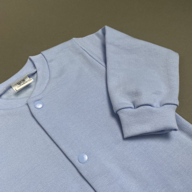 Кофточка детская с начесом, голубая, Базовая коллекция Кофточка детская с начесом, голубая, Базовая коллекция