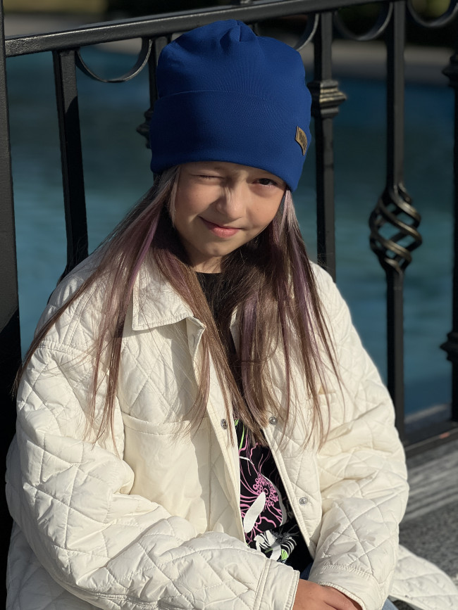 Шапка детская, индиго