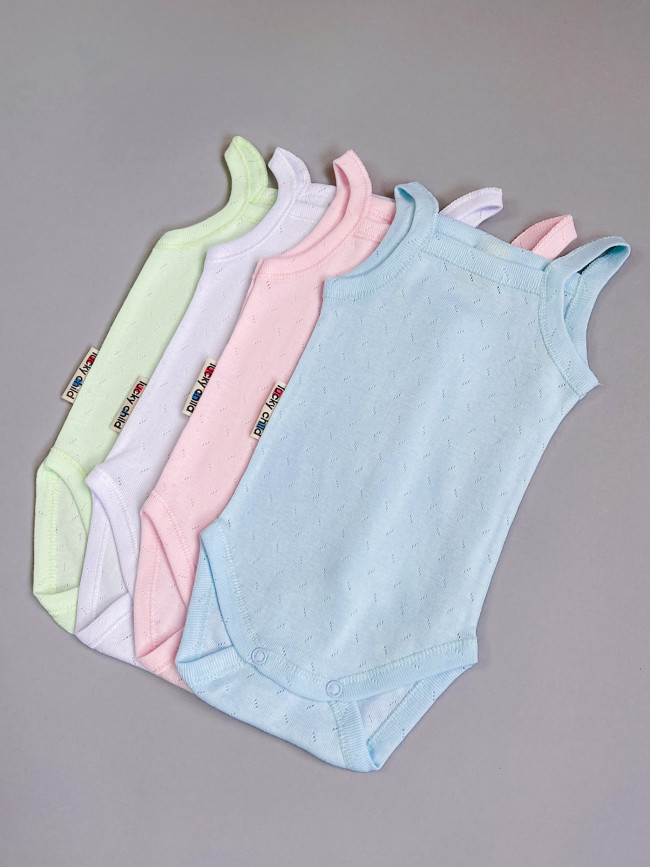 Боди-майка детская, белая, Ажур Боди-майка детская, белая, Ажур