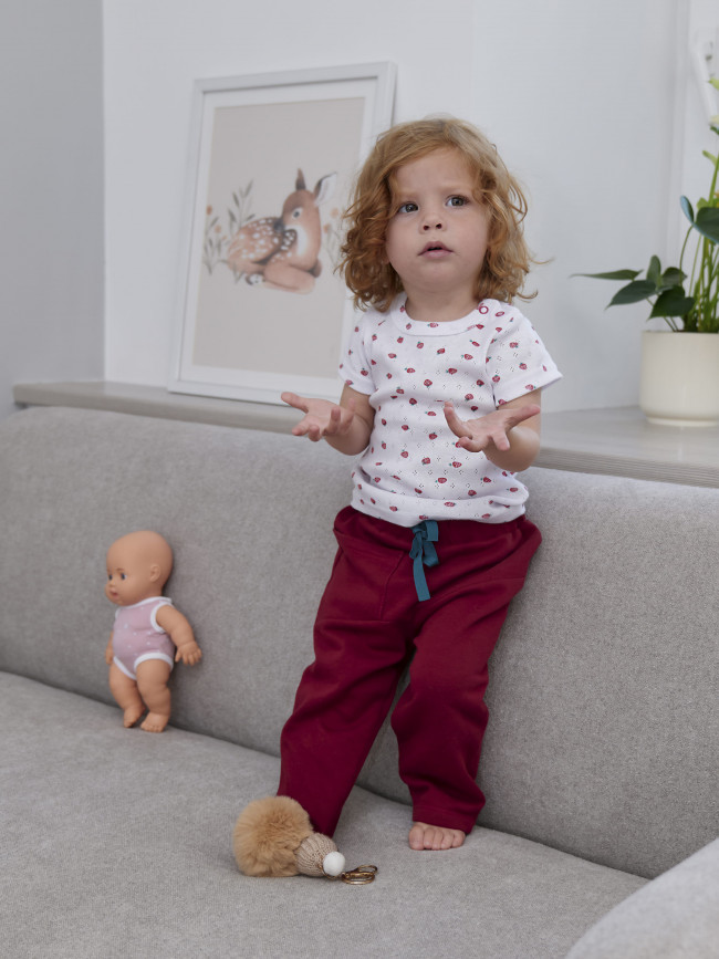 Утепленные детские брюки, красные Утепленные детские брюки, красные