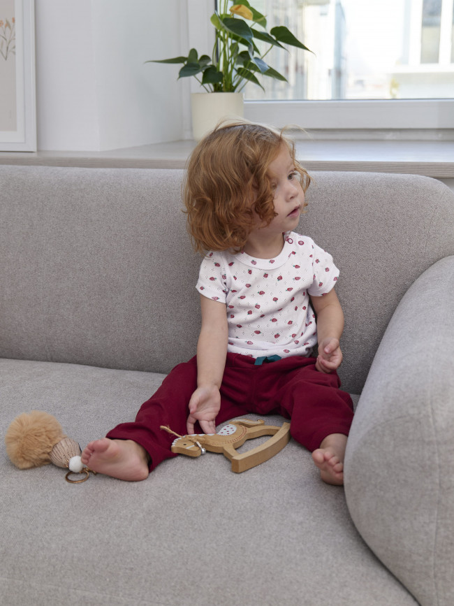 Утепленные детские брюки, красные Утепленные детские брюки, красные