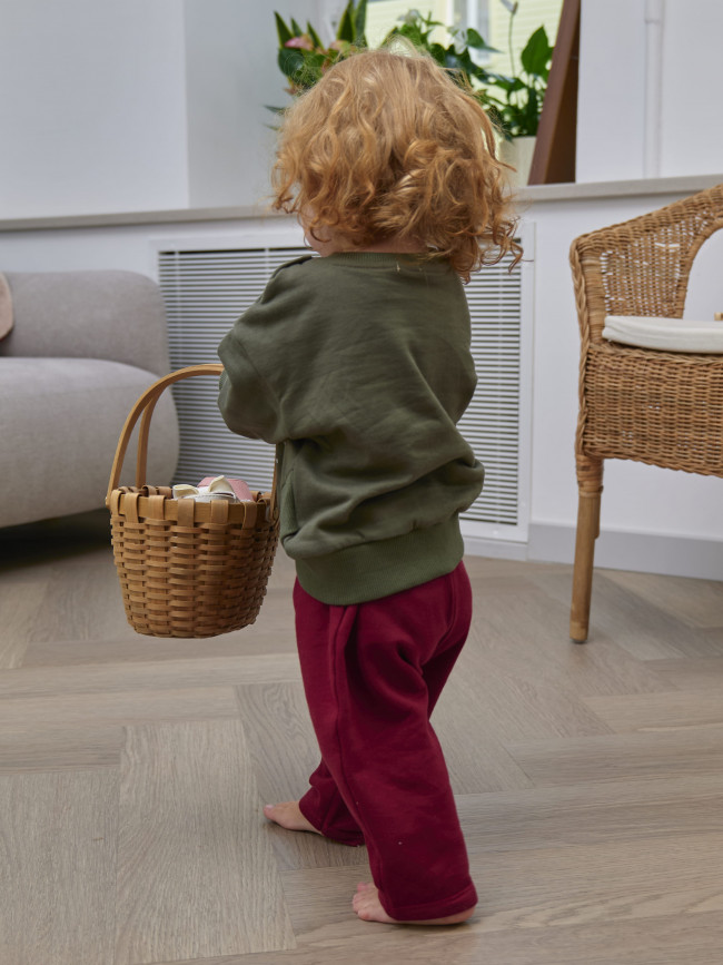 Утепленные детские брюки, красные