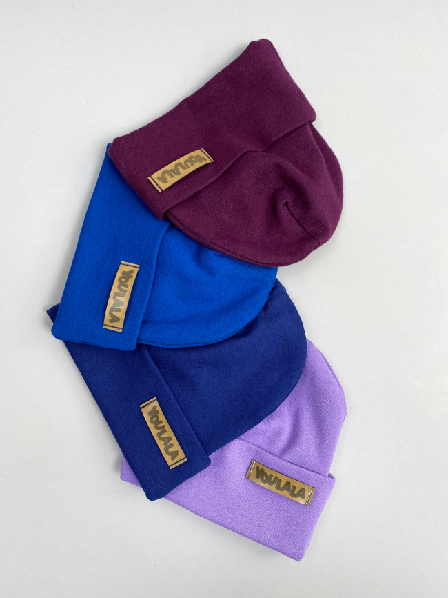 Шапка детская, васильковая