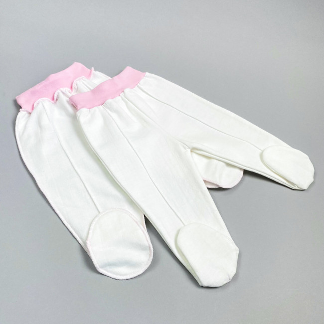 Ползунки детские с начесом, белые, Базовая коллекция Ползунки детские с начесом, белые, Базовая коллекция