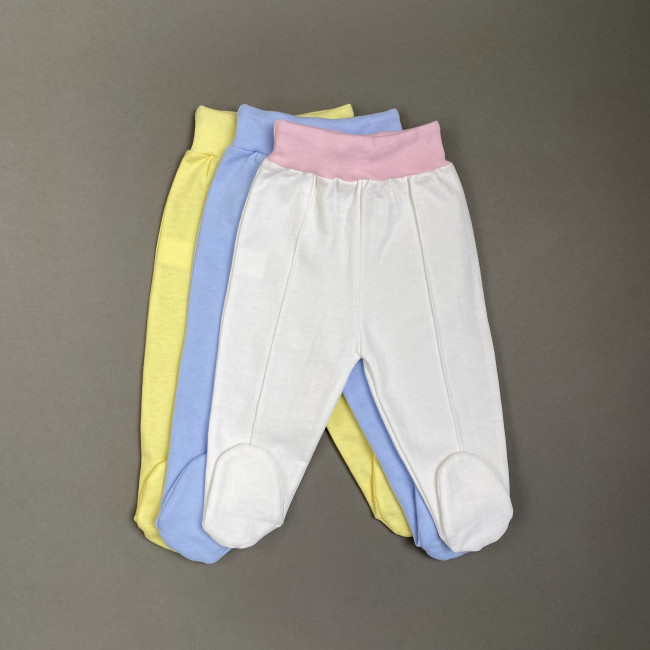 Ползунки детские с начесом, белые, Базовая коллекция Ползунки детские с начесом, белые, Базовая коллекция